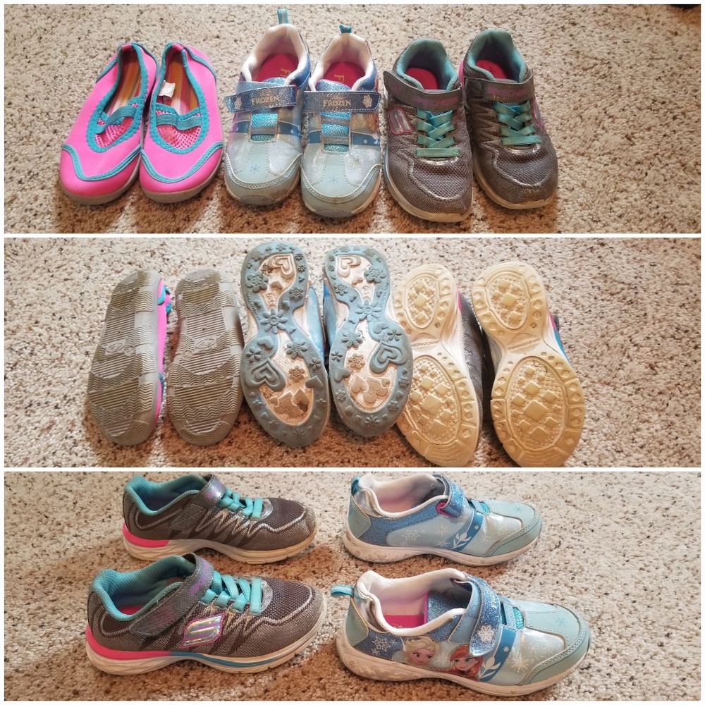 3 pair little girl size 12 shoes